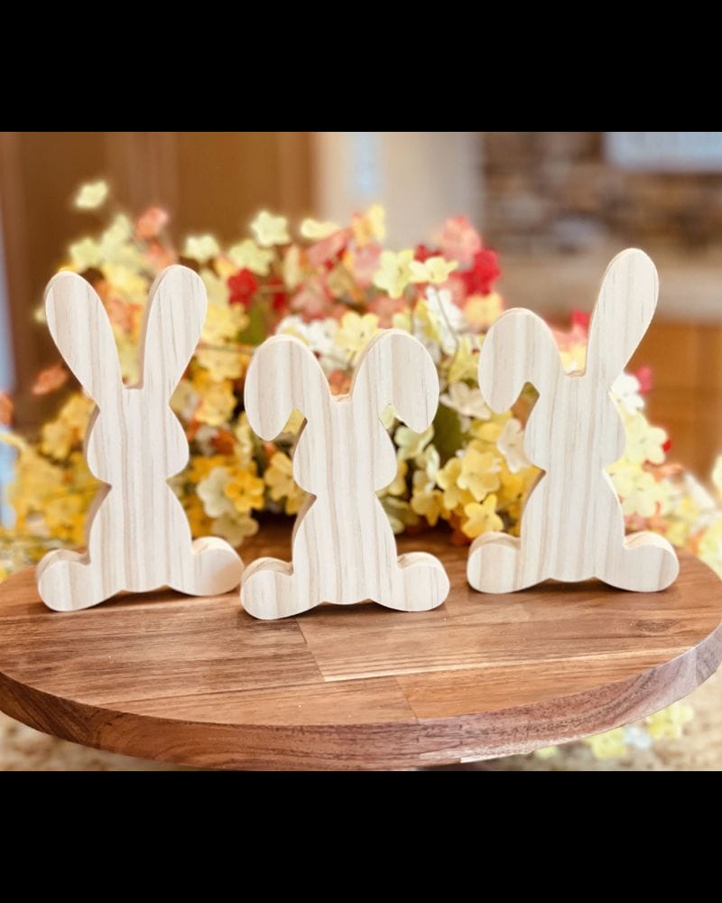 Standing Bunny Shaped Craft Wood, Unfinished Tiered Tray Decor, Wood Bunny, DIY Easter Decor, DIY Wood Crafts, Ready to Paint Craft Wood, Unfinished Wood Craft, Easter Crafts, Easter Tiered Tray Decor, Free Standing Wood Bunny, Read to Paint Bunny