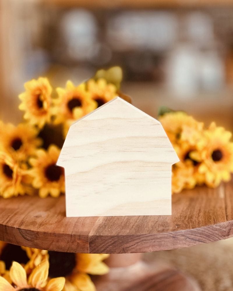 Unfinished Wood Barn, Fall Tiered Tray Decor, Farmyard Tiered Tray Decor, DIY Barn, Ready to Paint Wood Barn, Chunky Barn, DIY Fall Decor, DIY Fall Wood Craft