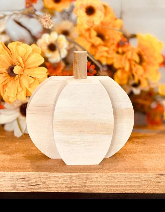 Unfinished Wood Pumpkin, Fall Tiered Tray Decor, DIY Pumpkin, Ready to Paint Wood Pumpkin, Chunky Pumpkin, DIY Fall Decor
