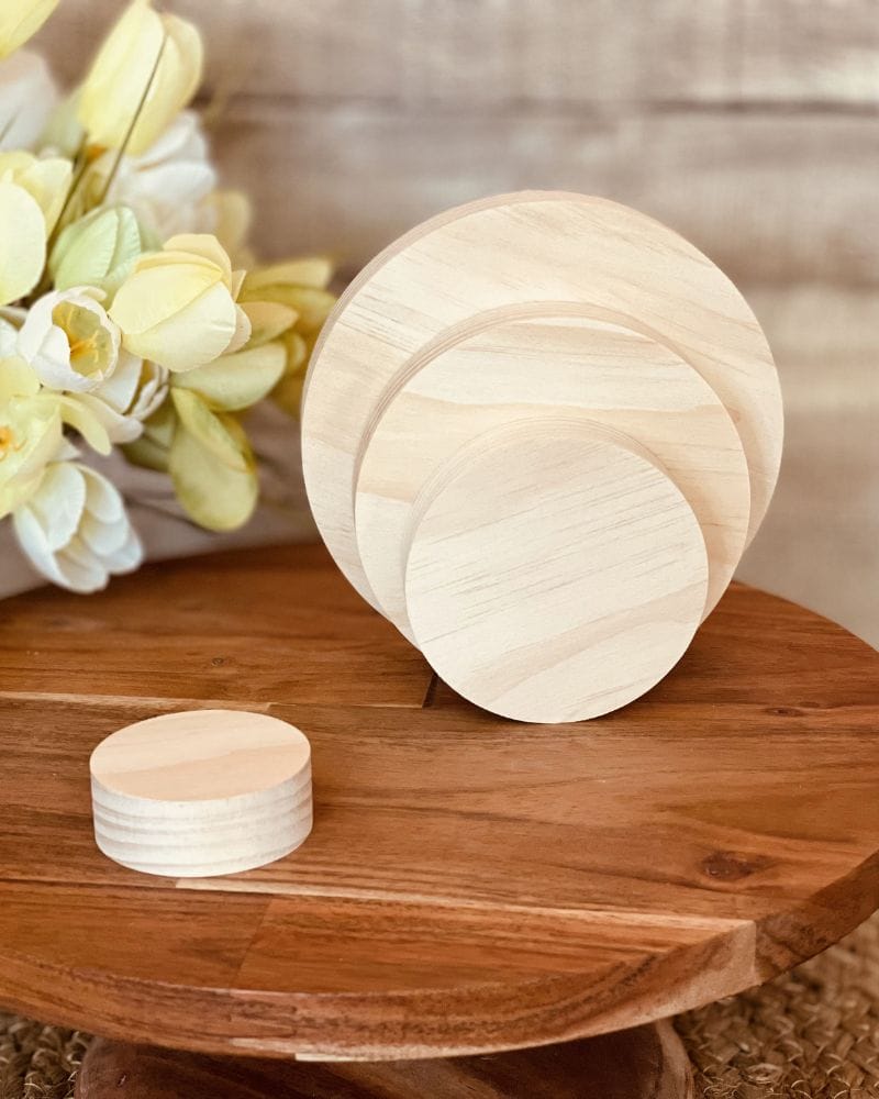 Circle Craft Wood, Unfinished Tiered Tray Decor, DIY Tiered Tray Decor, Free Standing Craft Wood, Ready to Paint Craft Wood, DIY Craft Wood, Chunky Wood Circle