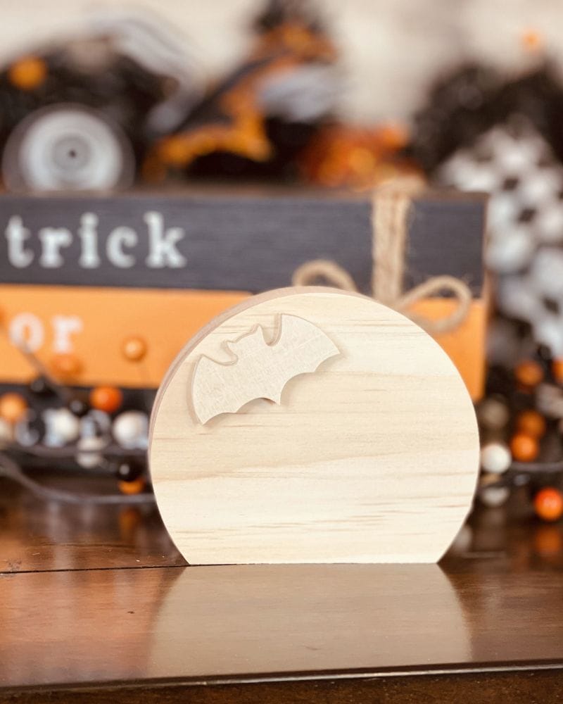 Full Moon Shaped Craft Wood, Halloween DIY Crafts, Tiered Tray Decor, Halloween Craft Wood, Halloween DIY Decor, Ready to Paint Halloween Moon, DIY Halloween Decor, Halloween Tiered Tray Decor, Free Standing Moon, Chunky Wood Moon