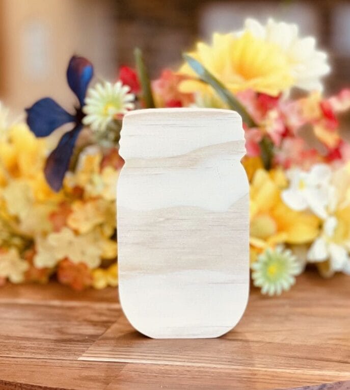 Mason Jar Shaped Craft Wood, Unfinished Tiered Tray Decor, Free Standing Wood Mason Jar, Summer Decor, Ready to Paint Wood Mason Jar, Ready to Paint Craft Wood, Free Standing Craft Wood, DIY Tiered Tray Decor, DIY Chunky Wood Mason Jar, Farmhouse Decor