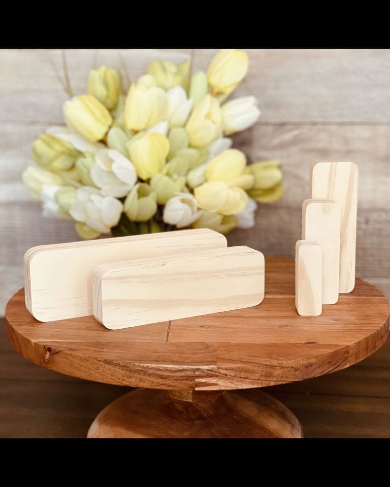 Rectangle Craft Wood, Unfinished Tiered Tray Decor, DIY Tiered Tray Decor, Free Standing Craft Wood, Ready to Paint Craft Wood, DIY Craft Wood, Chunky Wood Rectangle