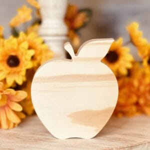 Unfinished Wood Apple, Fall Tiered Tray Decor, School Tiered Tray Decor, DIY Apple, Ready to Paint Wood Apple, Chunky Apple, DIY Fall Decor, DIY Back to School Wood Craft