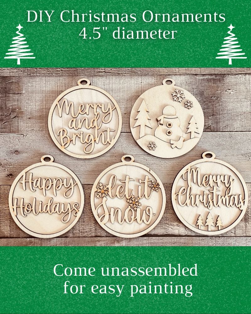 DIY Wood Christmas Ornaments (Larger Size) - Image 2