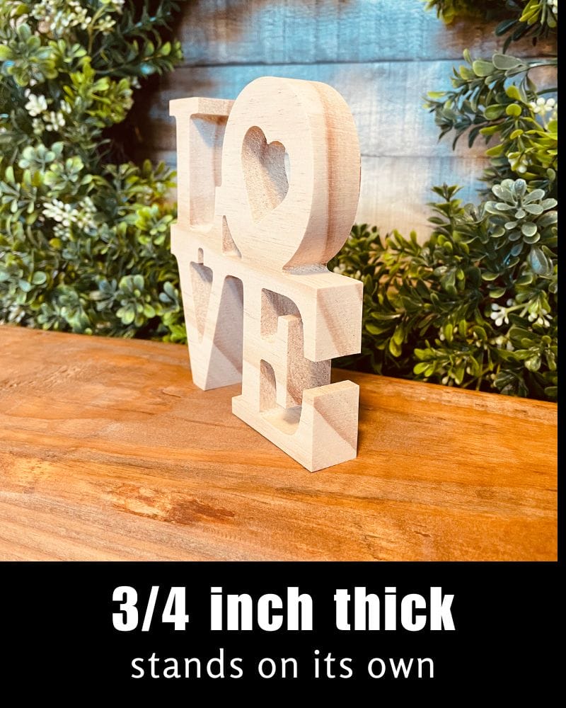 LOVE Word Sign: Stacked - Image 3