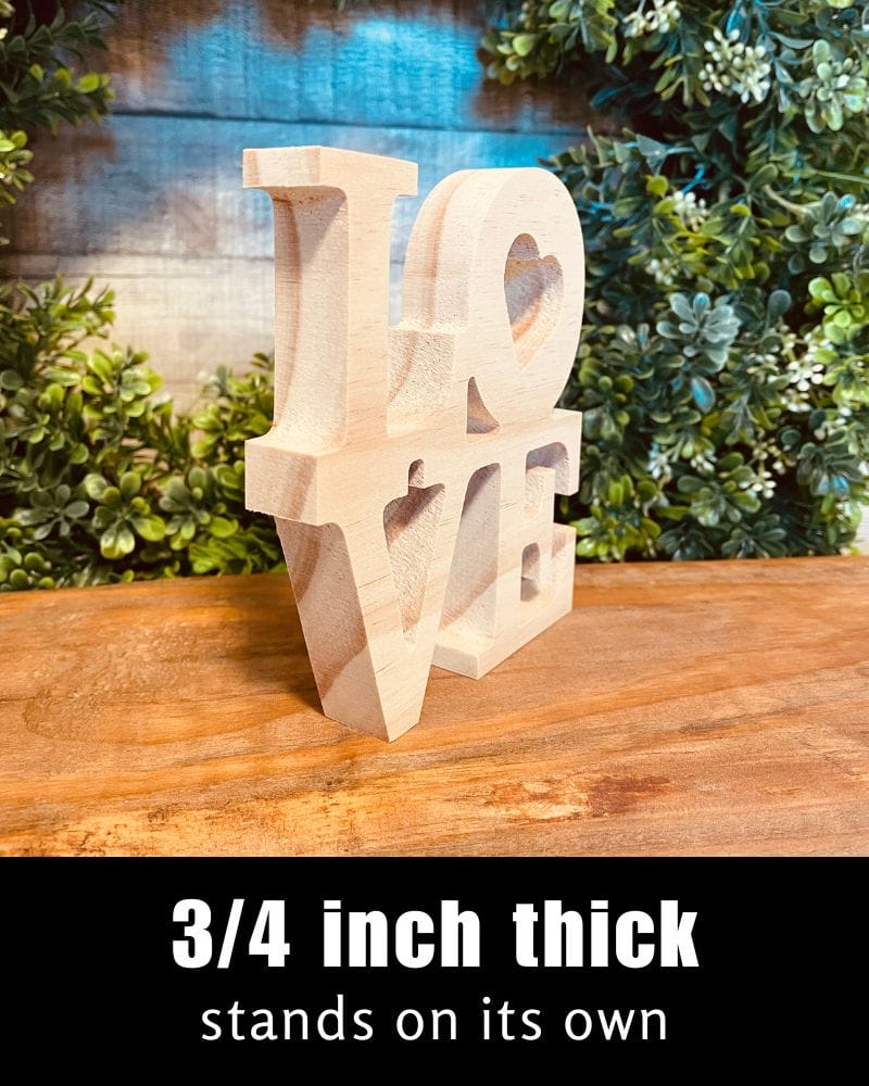 LOVE Word Sign: Stacked - Image 2