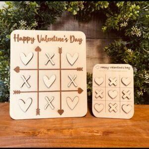 DIY Engraved Tic Tac Toe Board