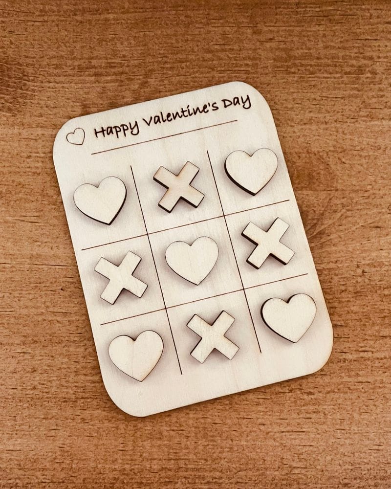 Tic Tac Toe Board for Valentine’s Day | DIY Wood Blank for Decor or Play - Image 7