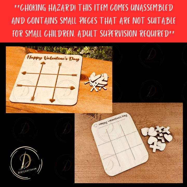 Tic Tac Toe Board for Valentine’s Day | DIY Wood Blank for Decor or Play - Image 5
