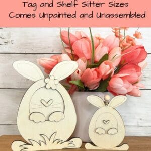 DIY Bunny In Disguise Tag and Shelf Sitter