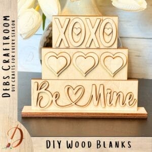 XOXO Be Mine Standing Word Sign