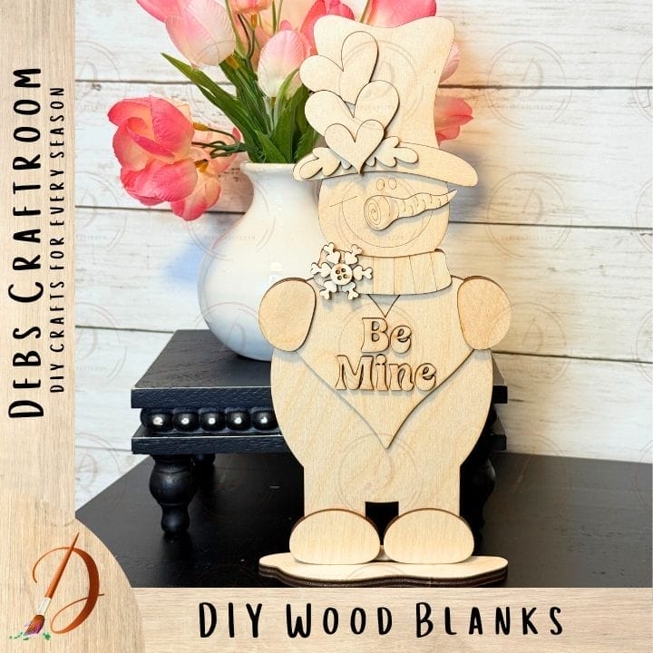 Be Mine Valentine Snowman Shelf Sitter