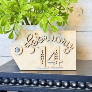 Alternative view of Feb 14 Gift Tag Ornament