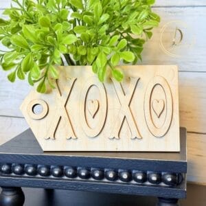 Alternative view of XOXO Gift Tag Sign