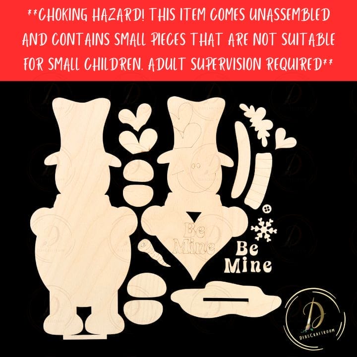 Be Mine Valentine Snowman Shelf Sitter - Image 3