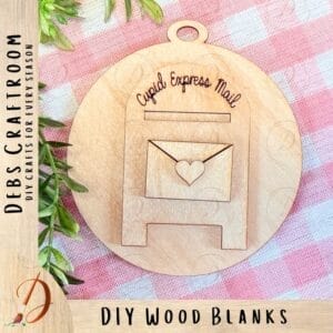 Cupid's Mailbox Ornament: Round 3.5"
