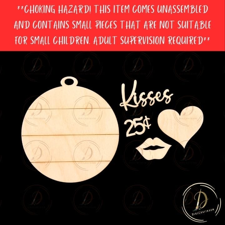 Kisses 25 Cents Ornament: Round 3.5" - Image 3