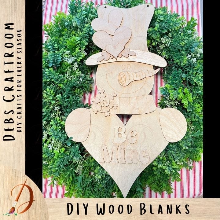 Valentine Snowman Door Hanger