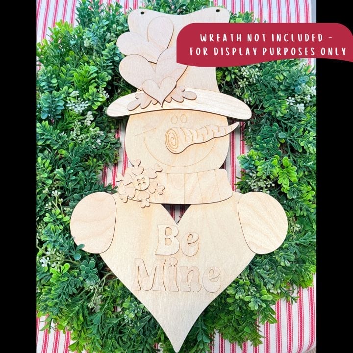 Valentine Snowman Door Hanger - Image 2