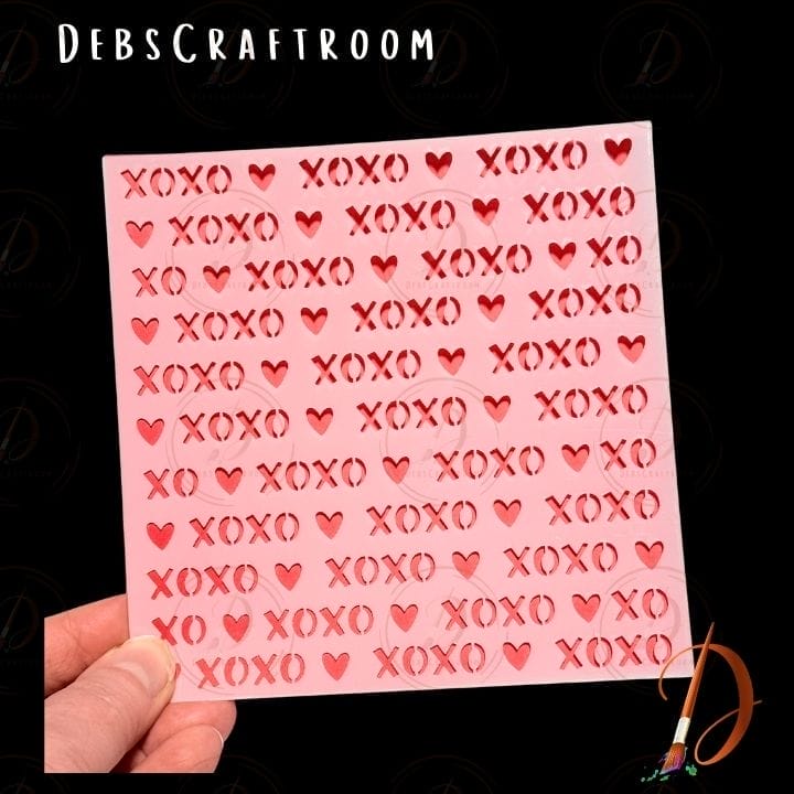 XOXO & Hearts Stencil - Image 2
