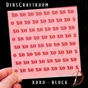 Alternative view of XOXO Stencil: Block Lettering
