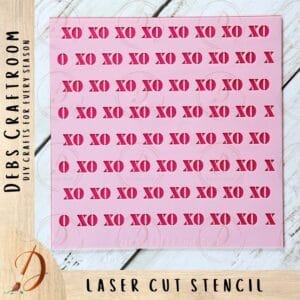 XOXO Stencil: Block Lettering