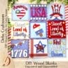 Patriotic Signs: Add-On for Use with 4.25" and 6" Square Interchangeable Frames